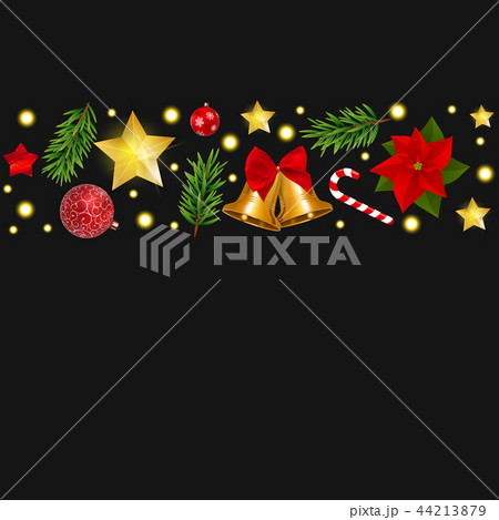 Merry Christmas and New Year Background. Vector Illustration 44213879