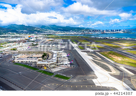 《ハワイ》ホノルル国際空港・オアフ島《航空写真》 44214307