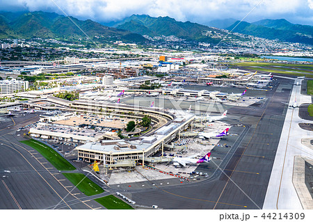《ハワイ》ホノルル国際空港・オアフ島《航空写真》 44214309