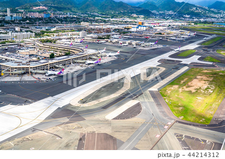 《ハワイ》ホノルル国際空港・オアフ島《航空写真》 44214312
