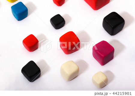 Multicoloured cubes. Isometric 44215901