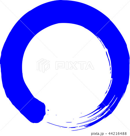 丸 円 青のイラスト素材