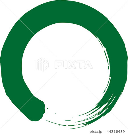 丸 円 緑のイラスト素材