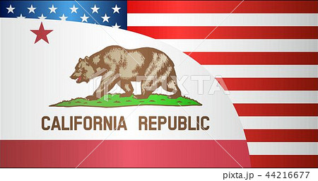 Flag of USA and California state Flag of USA and California state 44216677