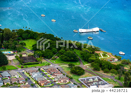 《ハワイ》アリゾナ記念館・真珠湾《航空写真》 44216721