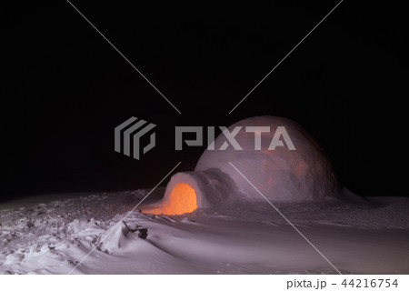 House of snow in mountains at night 44216754