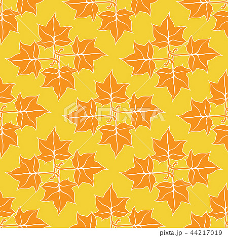 Maple leaves seamless vector orange art background 44217019