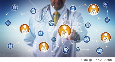 Doctor Consulting Via Clinician-To-Clinician Net 44217706
