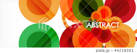 Overlapping circles design background 44218301