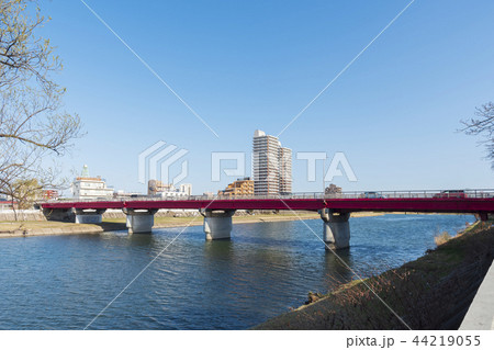 宮沢橋 仙台市 宮城県の写真素材