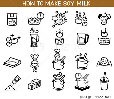 How To Made Soybean Milk Icon のイラスト素材