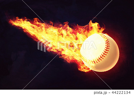 3d Rendering Of A White Baseball Ball With Red のイラスト素材