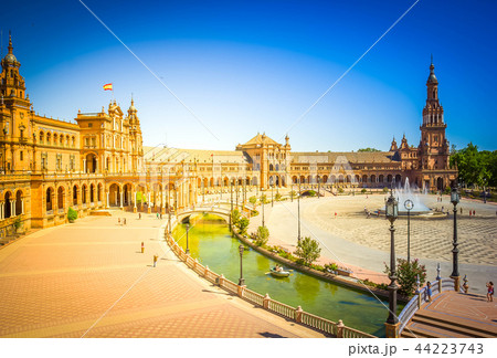 view of Plaza de Espana, Seville, Spain view of Plaza de Espana, Seville, Spain 44223743