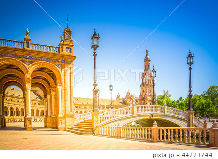 view of Plaza de Espana, Seville, Spain view of Plaza de Espana, Seville, Spain 44223744