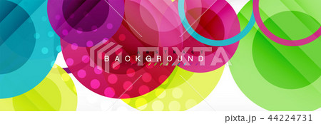 Abstract colorful geometric composition - multicolored circle background 44224731