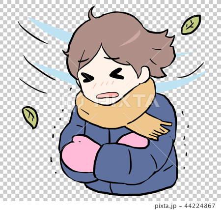 person freezing clipart
