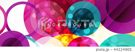 Overlapping circles design background 44224905