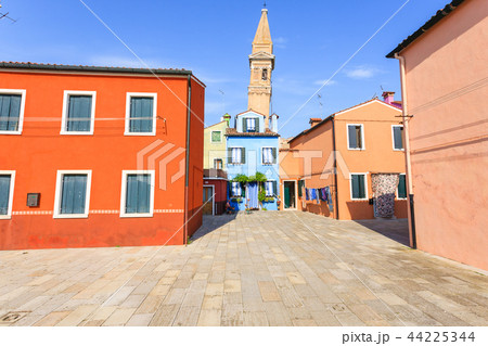 Traditional Burano colored houses, Venice Traditional Burano colored houses, Venice 44225344