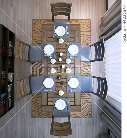 Dining room, rustic and modern style 44225847