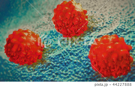 3d illustration of cancer cells 44227888