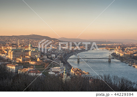 Cityscape of Budapest, Hungary at Sunset 44229394