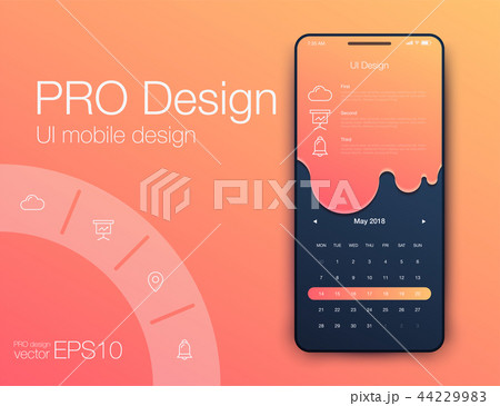 Date application UI design concept stock vector 44229983