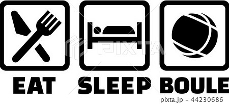 Eat sleep boule icons 44230686