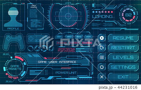 HUD User Interface, GUI, Futuristic Panel with Infographic Elements 44231016