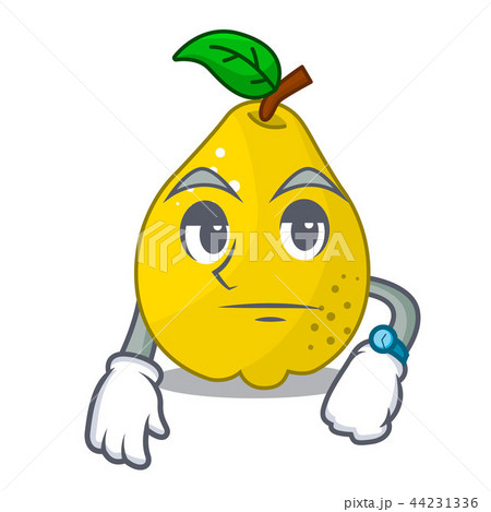 Waiting sweet quince isolated on mascot cartoon 44231336