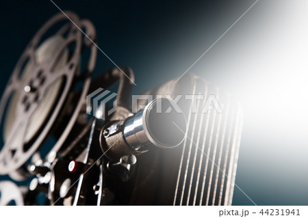 Old style movie projector, close-up. Old style movie projector, close-up. 44231941