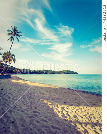 Beautiful tropical beach and sea with coconut palm tree Beautiful tropical beach and sea with coconut palm tree 44232512