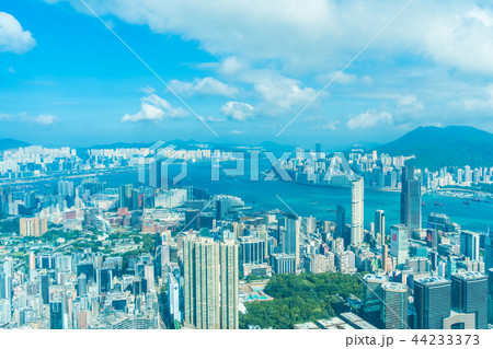 Beautiful architecture building exterior cityscape of hong kong city skyline Beautiful architecture building exterior cityscape of hong kong city skyline 44233373