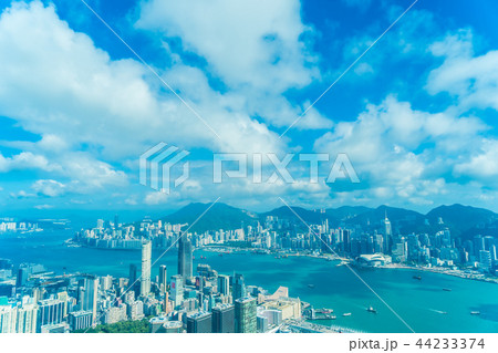 Beautiful architecture building exterior cityscape of hong kong city skyline 44233374