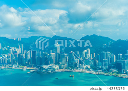 Beautiful architecture building exterior cityscape of hong kong city skyline Beautiful architecture building exterior cityscape of hong kong city skyline 44233376
