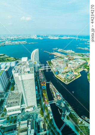 Beautiful building and architecture in Yokohama city skyline 44234270