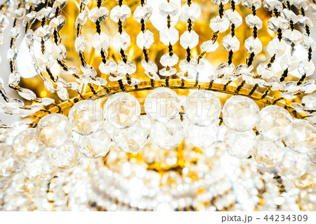 Beautiful luxury crystal chandelier decoration interior 44234309