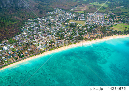 《ハワイ》オアフ島・ワイマナロビーチ上空《航空写真》 《ハワイ》オアフ島・ワイマナロビーチ上空《航空写真》 44234676