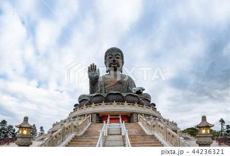 Tian Tan Buddha is a large bronze statue of Buddha Tian Tan Buddha is a large bronze statue of Buddha 44236321