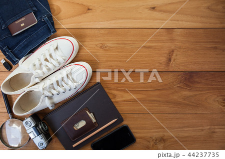 Outfit of traveler, student, teenager, young woman 44237735