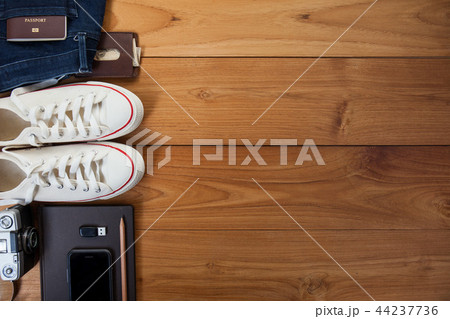 Outfit of traveler, student, teenager, young woman 44237736