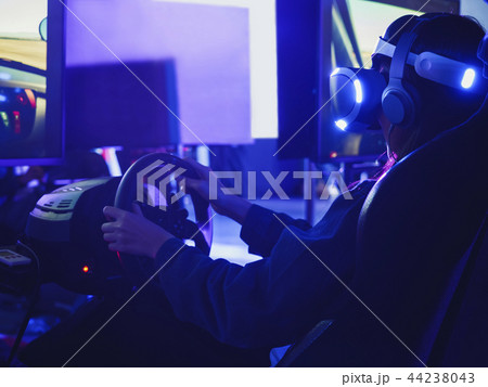 People wearing Vr glasses Virtual Reality E Sport  44238043