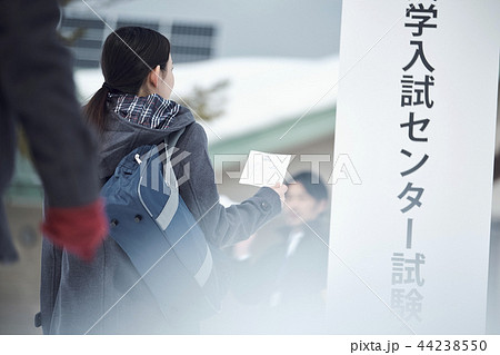 センター試験を受ける女子高生 センター試験を受ける女子高生 44238550