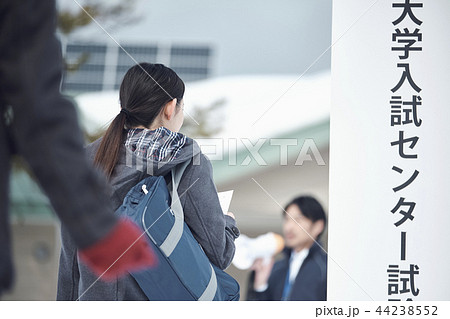 センター試験を受ける女子高生 センター試験を受ける女子高生 44238552