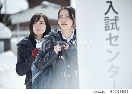 センター試験を受ける女子高生 44238631