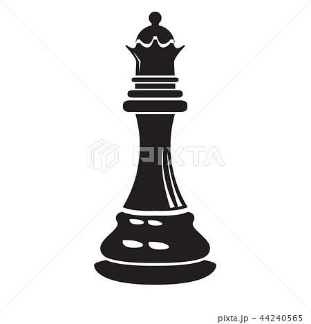Isolated Queen Chess Piece Icon Stock Illustration