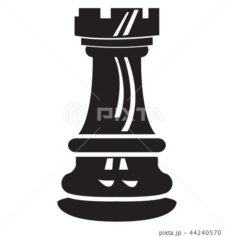 Isolated Rook Chess Piece Iconのイラスト素材