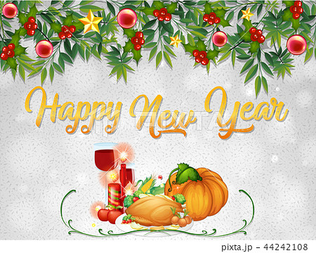 A happy new year card template A happy new year card template 44242108