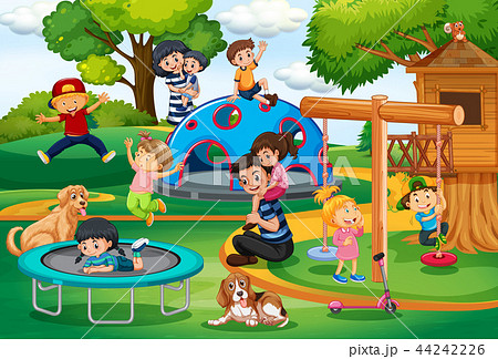 People at the playground 44242226