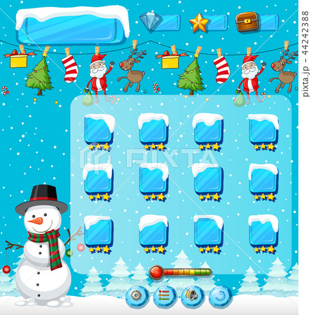 Winter christmas game template Winter christmas game template 44242388