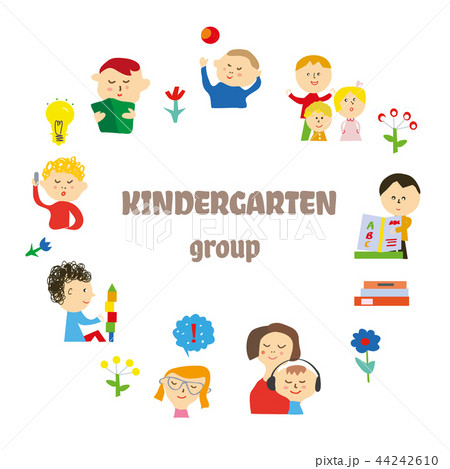 Kindergarten background for card illustration Kindergarten background for card illustration 44242610